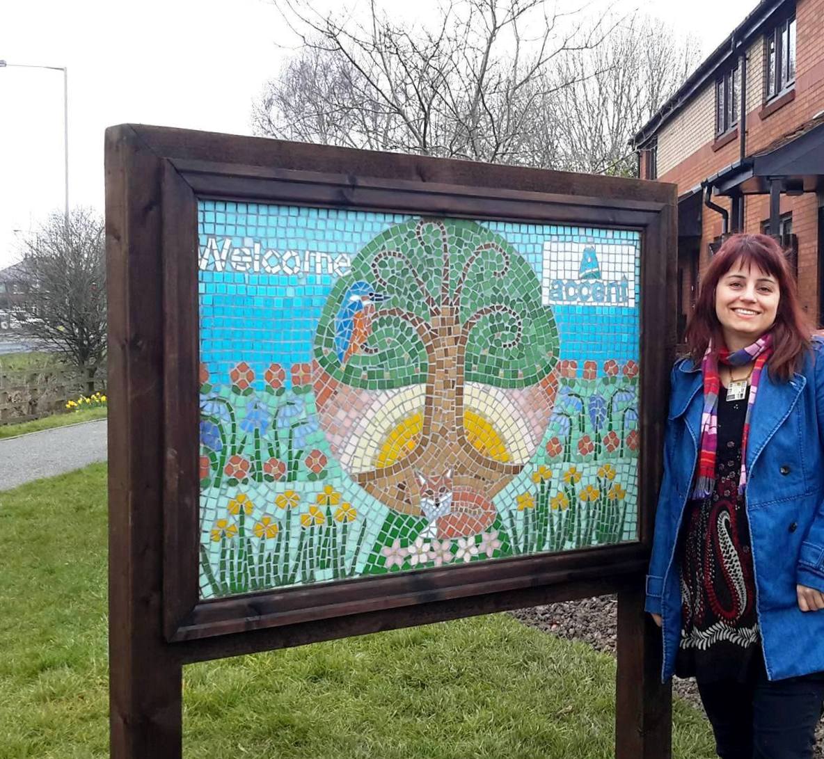 mosaic sign commission, lancashire, housing group
